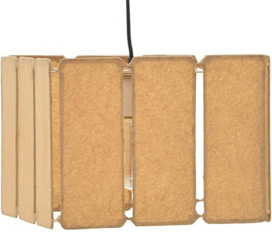 Inart Boxfo Pendant Light Brown Boho with Socket E27 32x32x123cm