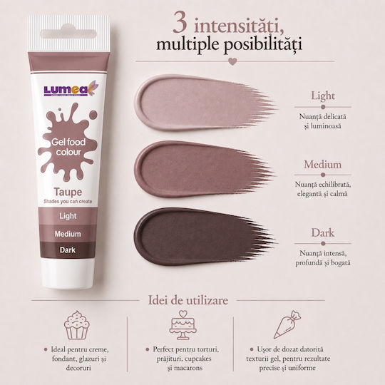 Lumea Culoare De Coloranți Alimentari În Formă De Gel Maro 30gr Tub
