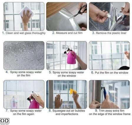 Self-adhesive Protective Film Window Glass Uv Solar Protection Privacy Acrylic Pvc 70 X 200 Cm 0.5 Mm Thickness Black Original Deals