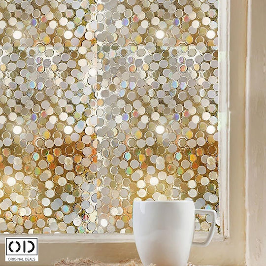 Matte Opaque Self-adhesive Film Glass Window Sun Protection Privacy Polka Dot Pattern 60 X 200 Cm Thickness 0.5 Mm Original Deals