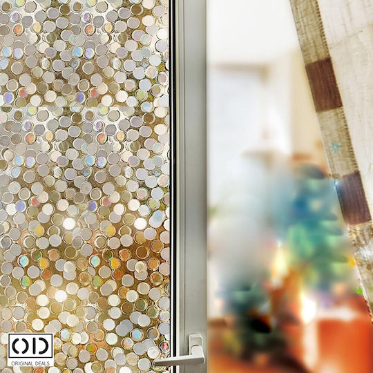 Matte Opaque Self-adhesive Film Glass Window Sun Protection Privacy Polka Dot Pattern 60 X 200 Cm Thickness 0.5 Mm Original Deals