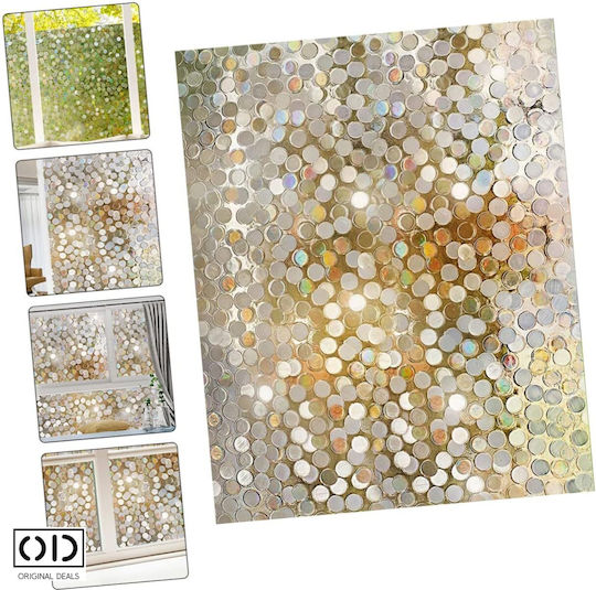 Matte Opaque Self-adhesive Film Glass Window Sun Protection Privacy Polka Dot Pattern 60 X 200 Cm Thickness 0.5 Mm Original Deals