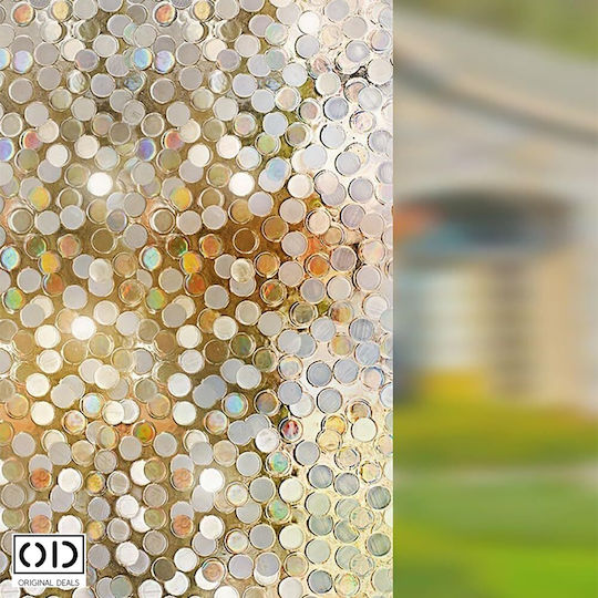 Matte Opaque Self-adhesive Film Glass Window Sun Protection Privacy Polka Dot Pattern 60 X 200 Cm Thickness 0.5 Mm Original Deals