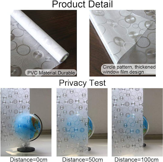 Matte Opaque Self-adhesive Film Glass Window Sun Protection Privacy Polka Dot Pattern 60 X 200 Cm Thickness 0.5 Mm Original Deals