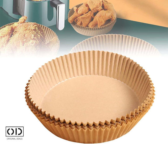 Hârtie de copt antiaderentă rotundă pentru Air Fryer 50x50 cm 50 buc