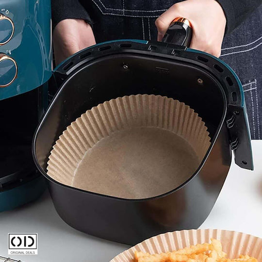 Hârtie de copt antiaderentă rotundă pentru Air Fryer 50x50 cm 50 buc