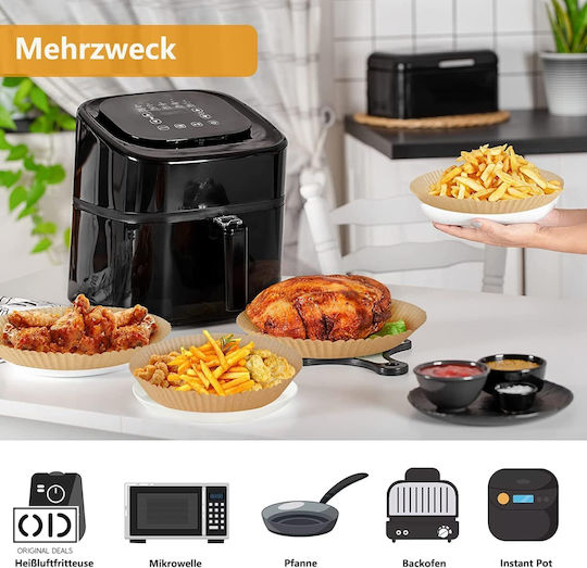 Hârtii antiaderente pentru Air Fryer 20 cm 50 buc