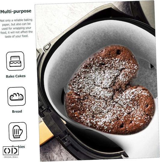 Hârtii Antiadherente Rotunde pentru Air Fryer 15.2cm 50 bucăți