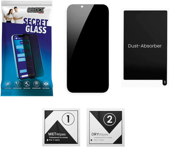 Grizzglass Secretglass Datenschutz Gehärtetes Glas Displayschutzfolie Für Realme Gt 7t Schwarz
