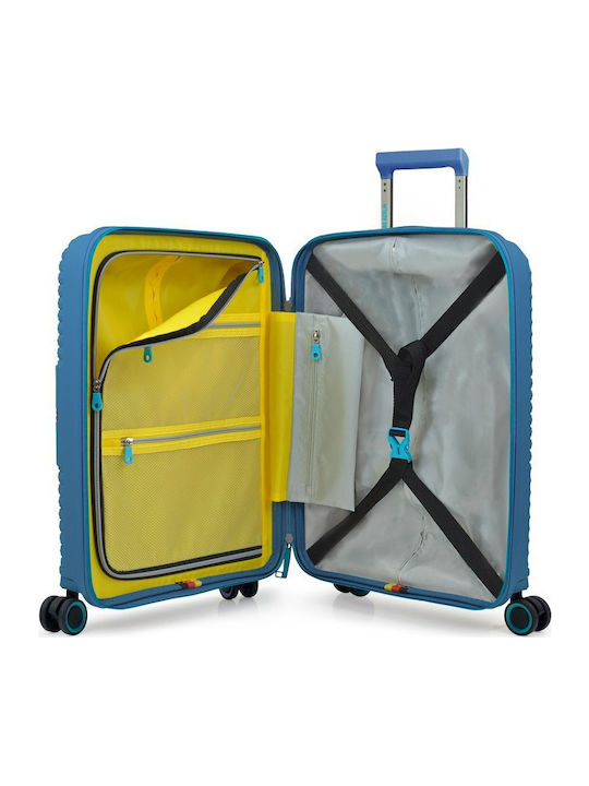 Bg Berlin Linea Cabin Hard Blue Suitcase with 4 Wheels Height 55cm