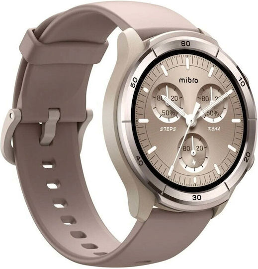 Mibro A3 Aluminium 45mm Smartwatch με Παλμογράφο (Mocha)