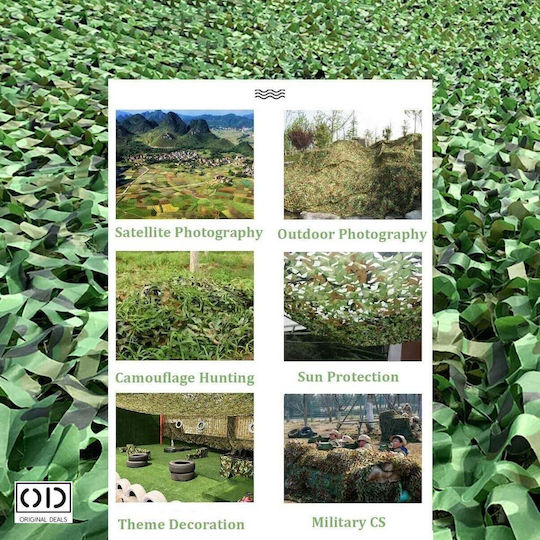 Plasă De Camuflaj Verde Cu Acoperire PVC 2x9m