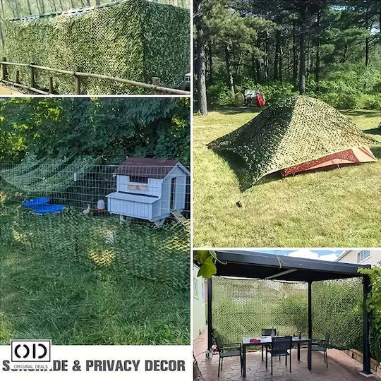 Plasă De Camuflaj Verde Cu Acoperire PVC 2x6m