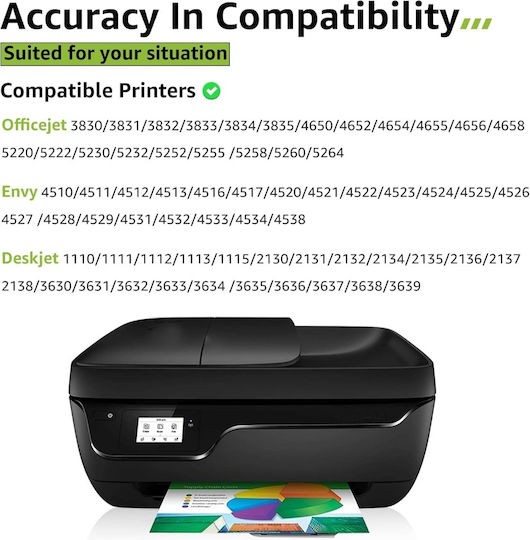 Set of Compatible HP 302XL Black Colour Inks Multiple Packaging High Capacity XL Performance Up to 480 Pages Black 330 Pages Colour Smart Chip HP Deskjet Envy Officejet