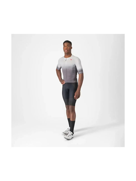 Castelli Tricou De Ciclism Pentru Bărbați Cu Mâneci Scurte Argintiu