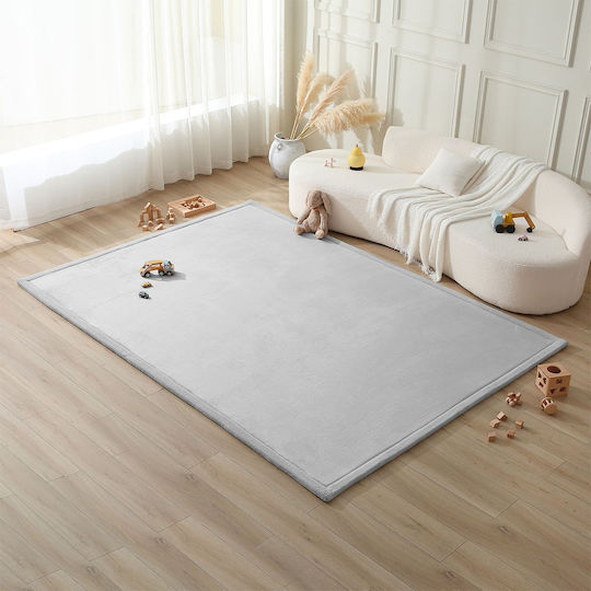 Hakuna Matte Χειροποίητο Παιδικό Χαλί Γκρι 280x200cm Πάχους 25mm