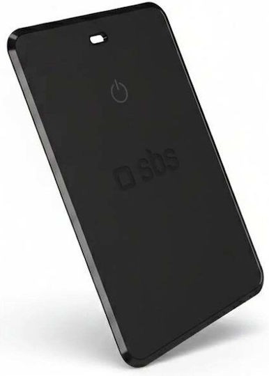 SBS Track My Card Apple Find My & Google Find Hub Schwarz Wiederaufladbare Batterie