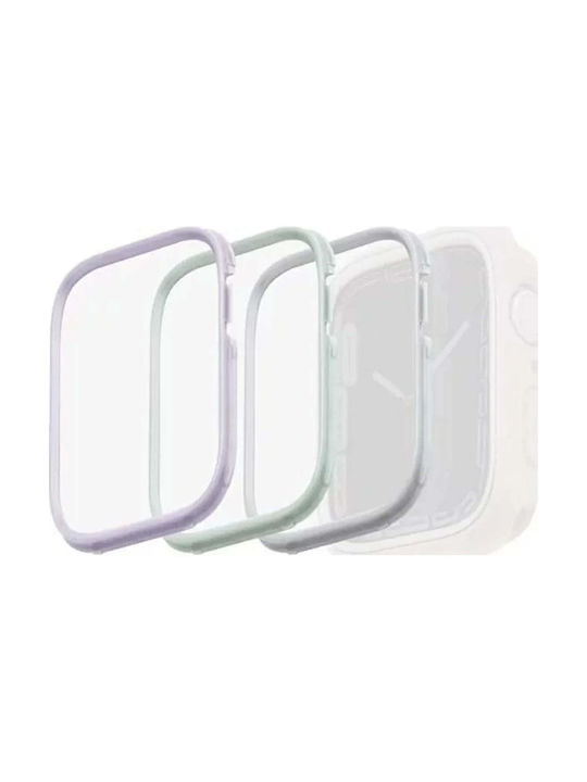 Uniq Moduo 3-in-1 Bezel Bundle Plastic Case Sage-Lilac-White for Moduo Case for Apple Watch 40/41mm