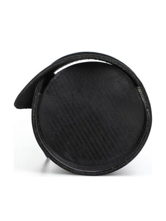 Leather Travel Case for 3 Watches Watch Roll Daponte Black