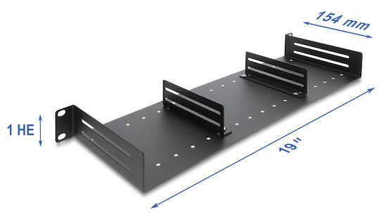 Delock Ράφι Rack 19" 91069 1u Βάθος 154mm Μαύρο Dm133404