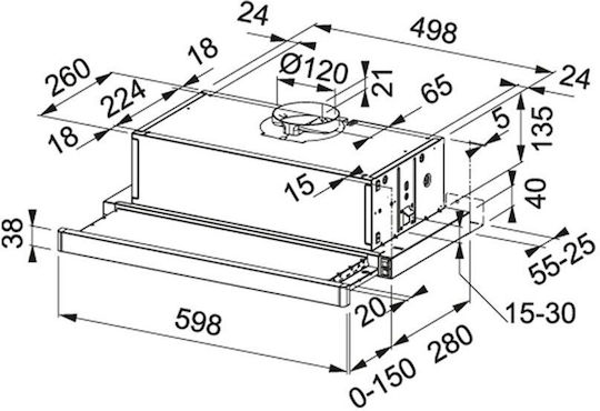 Franke Smart Glass Συρόμενος Απορροφητήρας 60cm Μαύρος