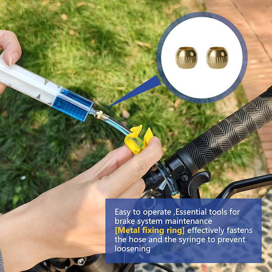 Kit de aerisire pentru frâne hidraulice compatibil cu biciclete Magura MT5 MT7 HS33 include 150ml ulei mineral seringi pâlnie transparentă adaptoare metalice