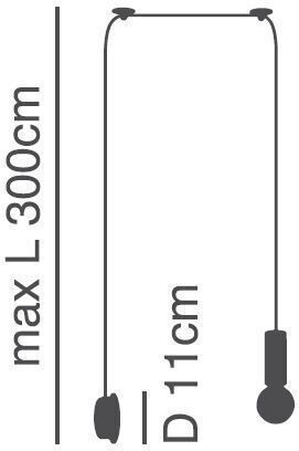 Home Lighting ADEPT TUBE Lumini Suspendate Negru Cu Pantaloni Evazați Cu Dulie E27 50cm
