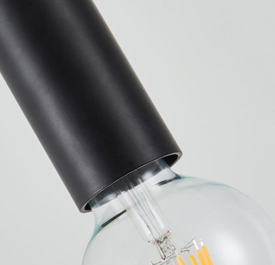 Home Lighting ADEPT TUBE Lumini Suspendate Negru Cu Pantaloni Evazați Cu Dulie E27 50cm