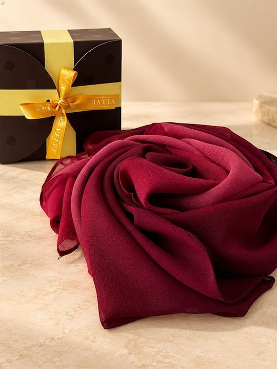 Velve Şal Pentru Femei Burgundy