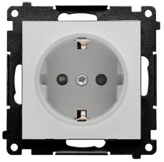 Kontakt-Simon Single Flush Mount Power Socket with Lid