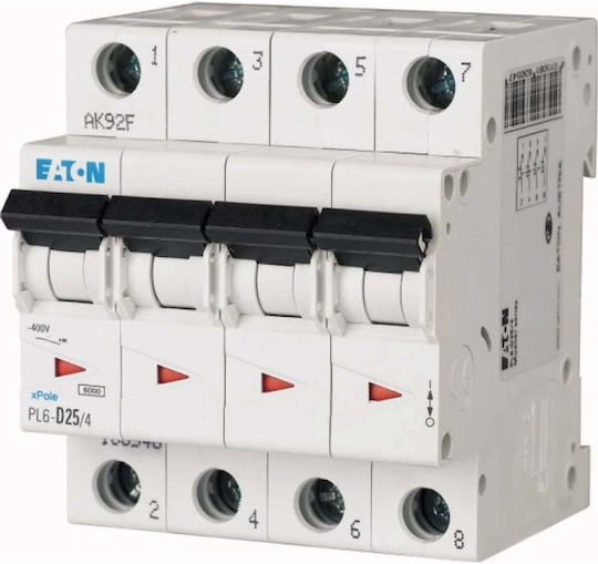 Adapter-Schalter 4p B 25a 6ka Ac Pl6-b25/4 166498