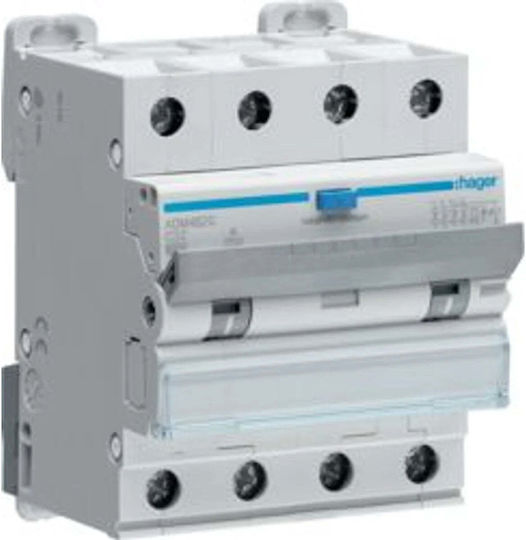 Hager Difficulty Connector 4p C 32a 0.03a Type A 6ka Rcbo Adm482c