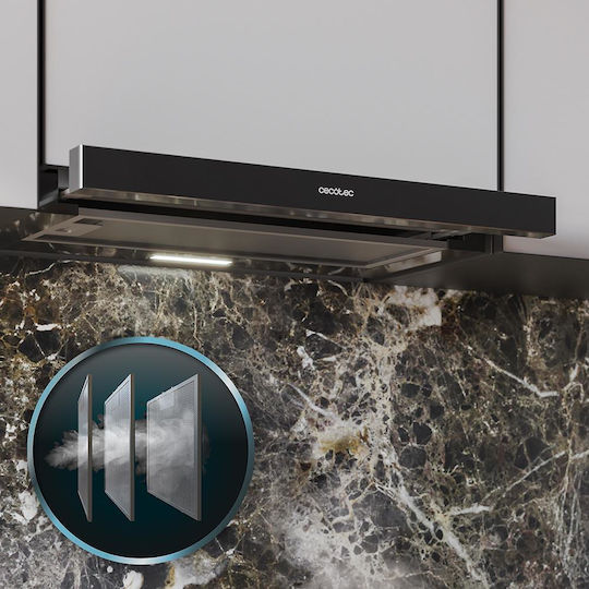 Bolero Flux TLM 603500 Συρόμενος Απορροφητήρας 60cm Μαύρος