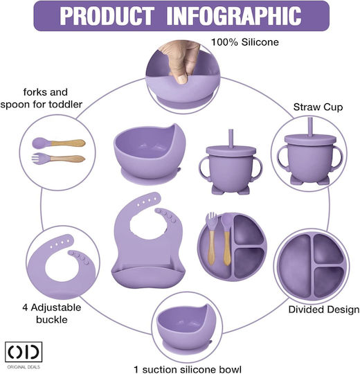 Set de Făcut Mâncare din Silicon Violet 6 buc