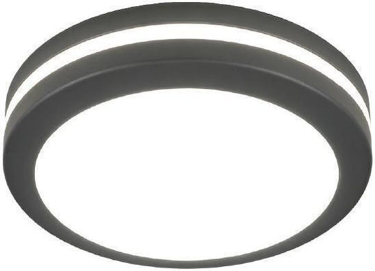 Inlight Deckenleuchte montieren 30cm Grau mit Integrierte LED