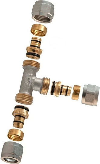 Tdm Brass Tee Demontabil Filetat 1445e 18x18x18