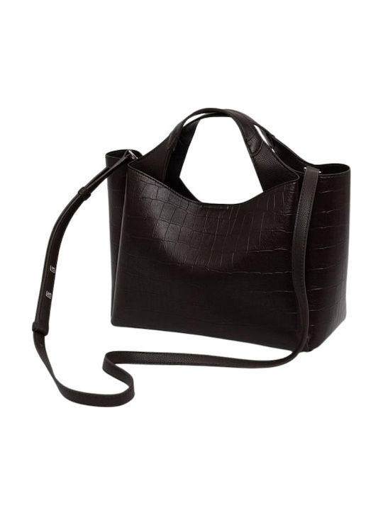Willa Damen-Satchel-Tasche Croco Coffee Bean
