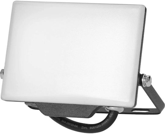 Orno Στεγανός Προβολέας LED 20W Φυσικό Λευκό 4000K IP65