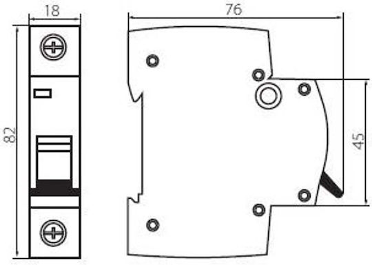 Ideal Αυτόματη Ασφάλεια 10A Μονοπολική AC 23145