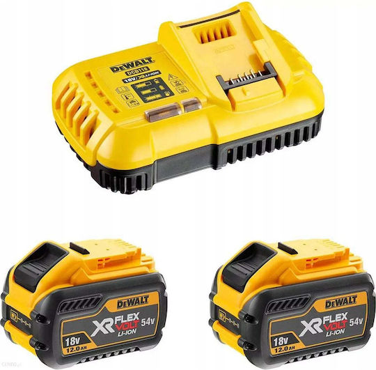 DEWALT Σετ 2 Μπαταριών Εργαλείου 54V με Χωρητικότητα 12Ah