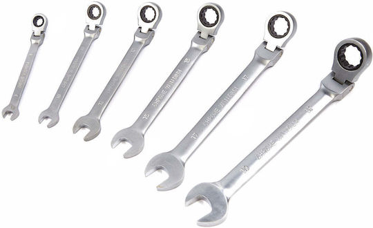 Set Chei Poligonale Germane Cap Flexibil Inel Cu Clichet 8-19mm 6 Bucăți
