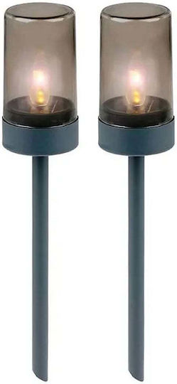 Grundig Set of 2 Spiked Solar Flowerpot Lights Warm White with Photocell IP44