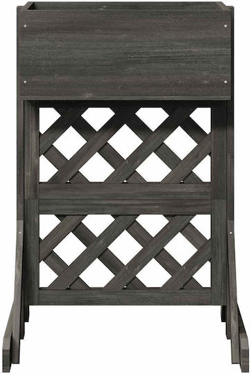 vidaXL Garden Wooden Gray Flower Pot 48x30x70.5cm