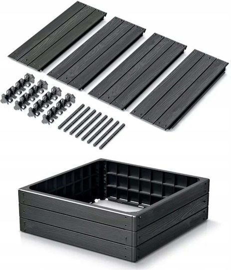 Prosperplast Kunststoff Blumentopf Anthrazit 75,6x61,8x46cm