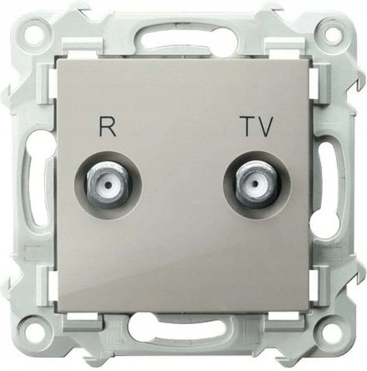 Ospel Terminal TV and Radio Antenna Socket in Beige Colour GPA-ZK m 83