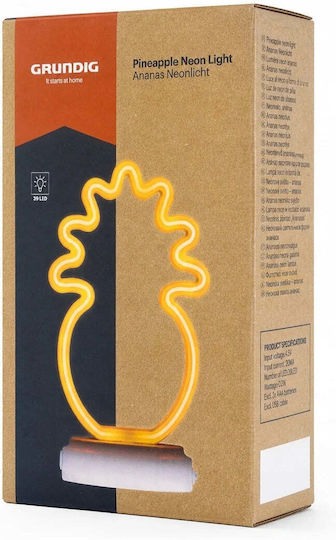 Grundig Neon Dekoratives Tischlampen LED Ananas 13,5cm
