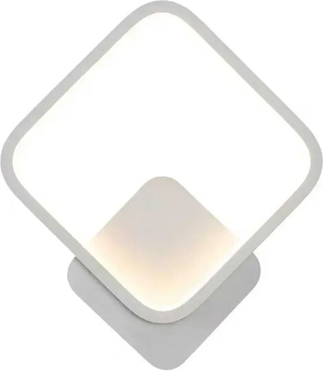 Atman Lamp Wall with Integrated LED and Switch White 23x23cm