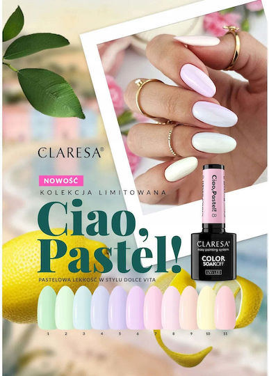 Claresa Ciao Pastel Ημιμόνιμο Βερνίκι Νυχιών 8 8.5gr