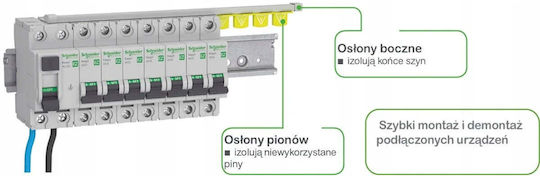 Schneider Electric Ράγα Στερέωσης για Φωτιστικά 57τμχ
