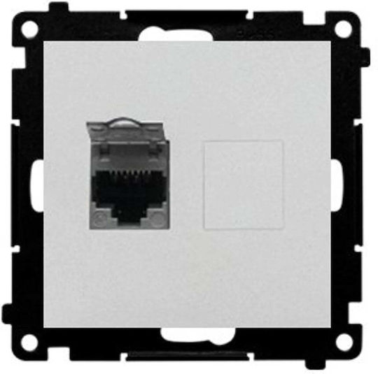 Kontakt-Simon Единичен Механизъм Гнездо За Мрежа RJ45 Тип Cat6 T61.01/143